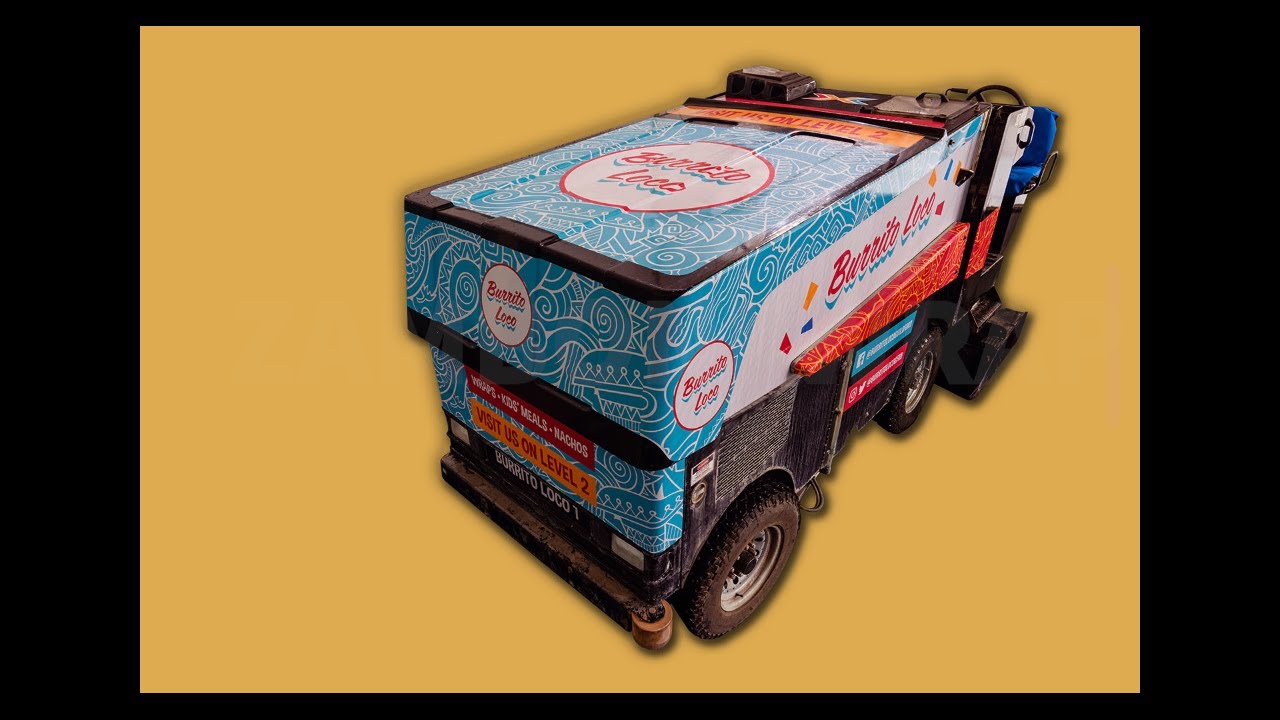 Burrito Loco Zamboni Wrap at Guildford Ics Rink YouTube