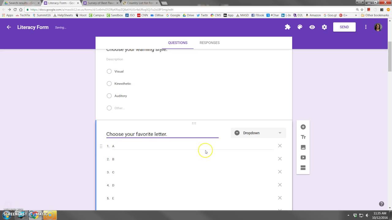 Google Forms Dropdowns Vs Multiple Choice Youtube