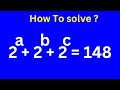 Math olympiad exponential problem  what is the value of abc