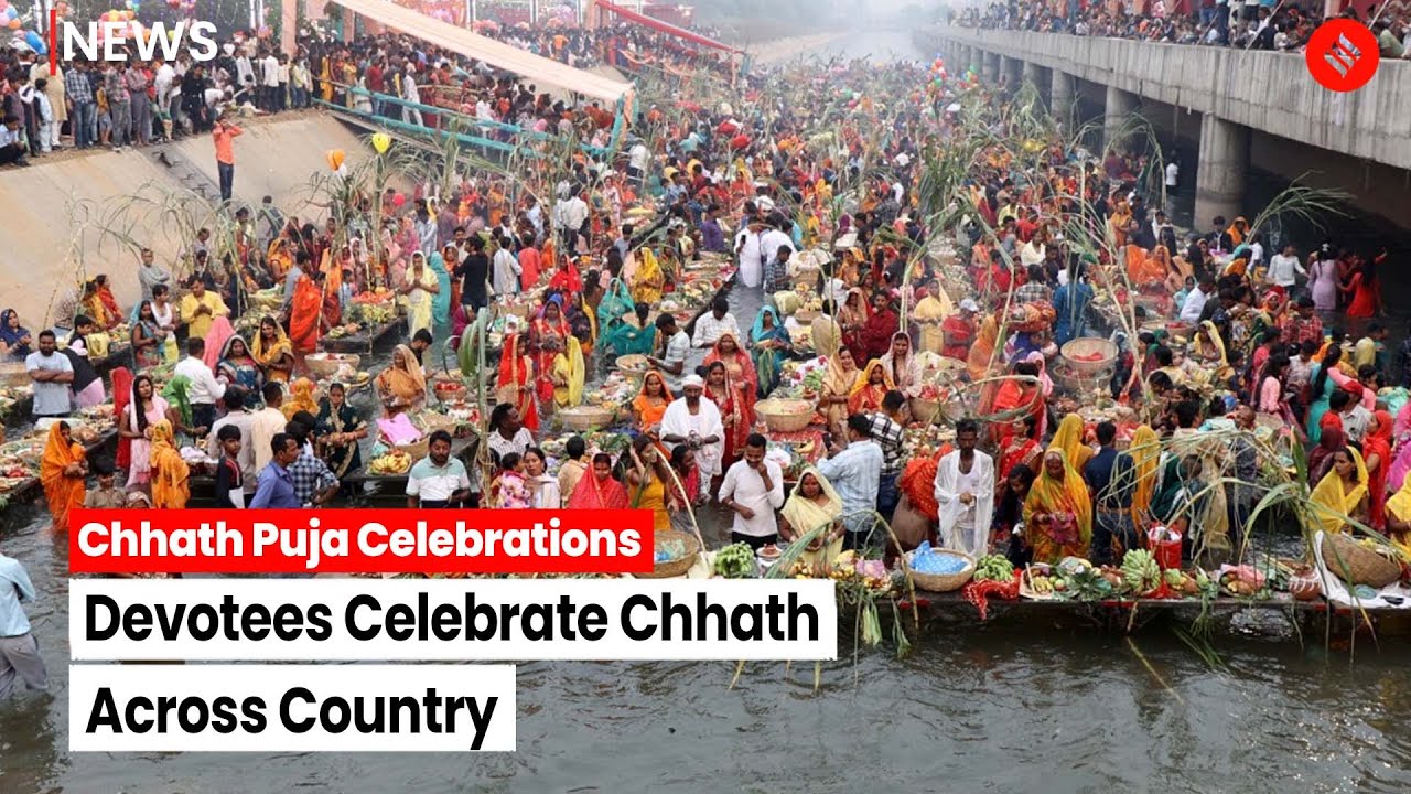 Devotees Celebrate Chhath Puja Festival Across Country Youtube