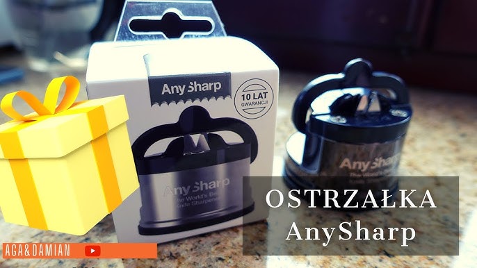 AnySharp Pro Knife One Handed Use Sharpener With Power Grip Surface –