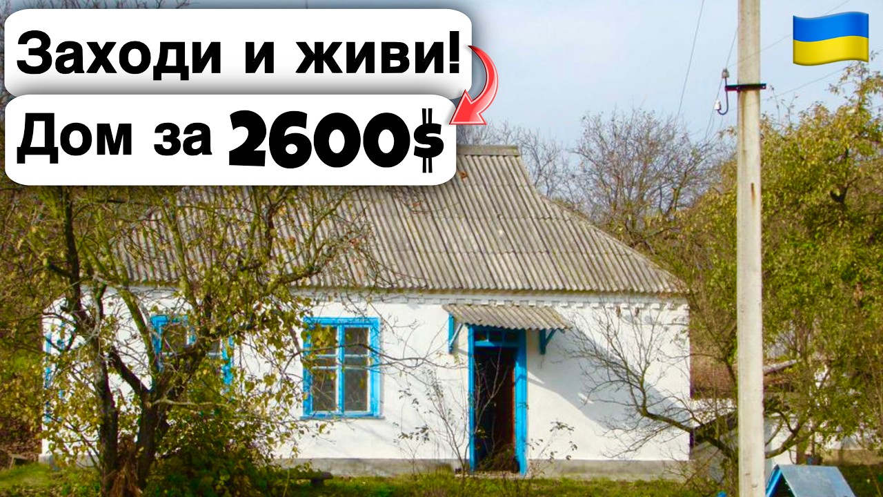 🇺🇦 Заходи и живи! Дом в селе за 2600$ Продажа недвижимости за копейки! Всё есть Уютное тихое село!