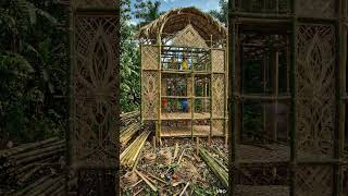 The Future of Eco Living is HERE!  | Bamboo House Built in few Seconds 🌱🏡@thehiddenscroll20 #usa