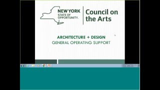 NYSCA Guidelines Seminar: Architecture & Design General Operating Support