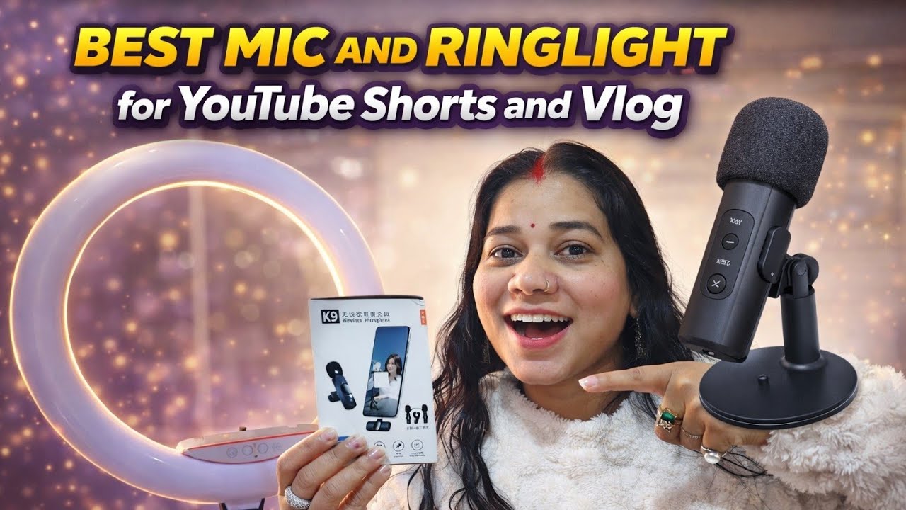 👉 BEST Mic & Ring Light for YouTube Shorts & Vlog | Budget Setup 🔥