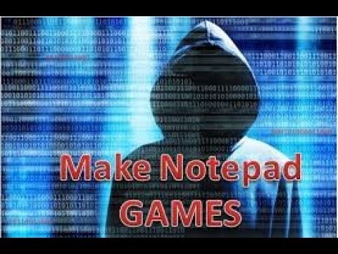 how to make game in notepad - YouTube