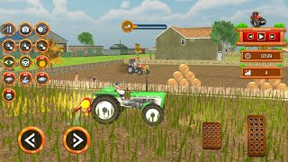 Village Farming Tractor Driving Simulator Mobile Gameplay - Tractor Farming Challenge Simulator Game screenshot 4