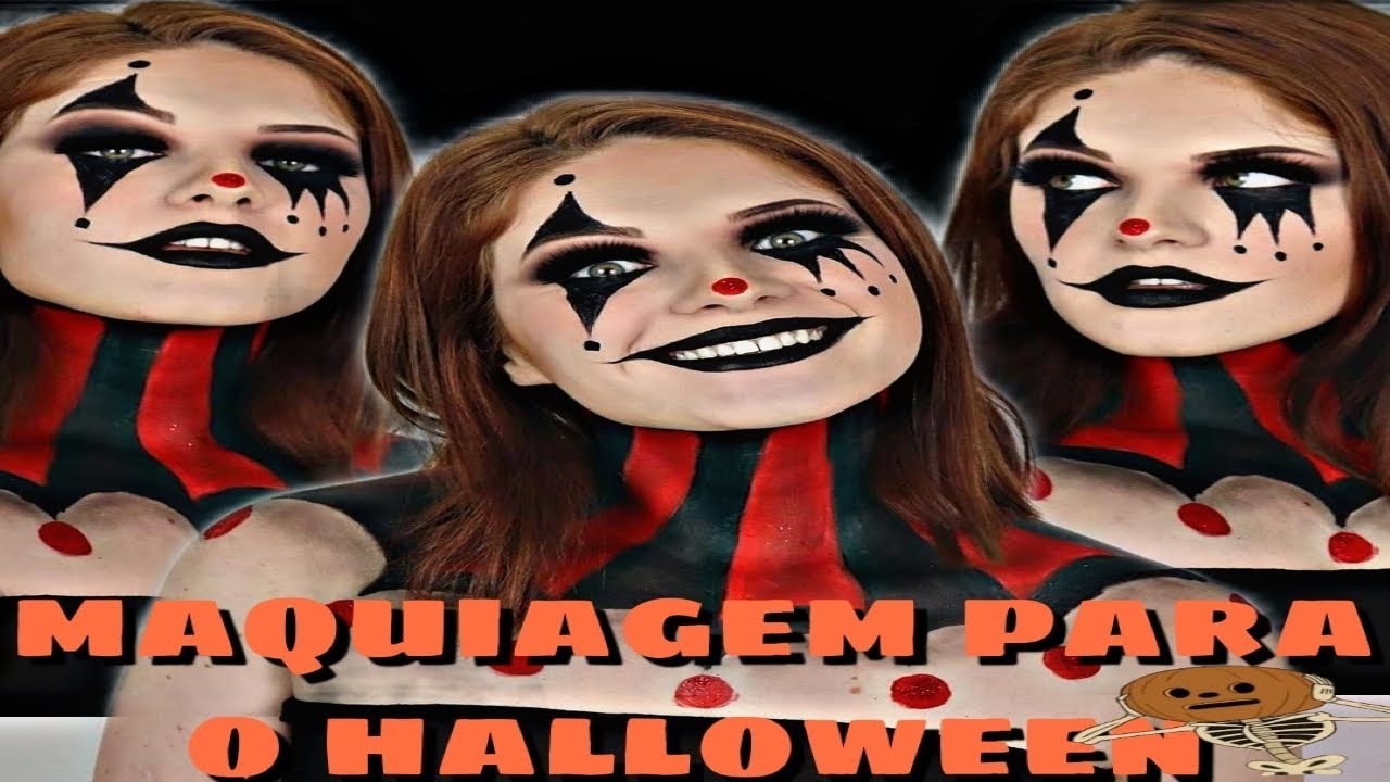 MAQUIAGEM DE HALLOWEEN (PALHAÇO) 🤡