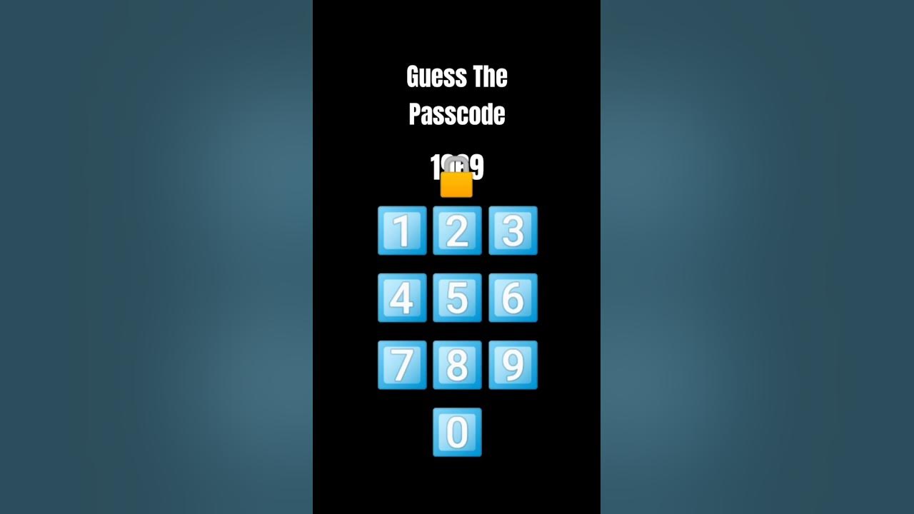 Guess the passcode - YouTube