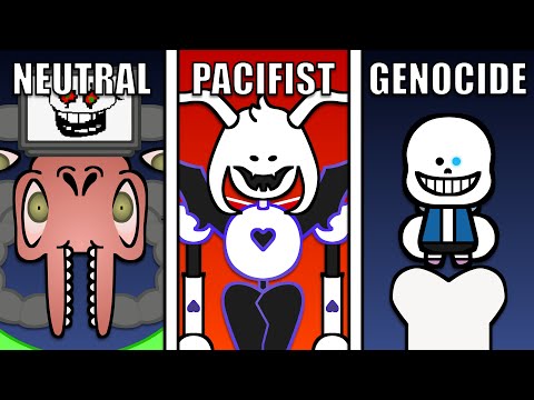 Undertale All Endings ANIMATED Neutral Pacifist Genocide 