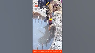 UNDERWATER CUT ⚙️ precision to the millimeter 😳#skills #crafts #engineering #construction