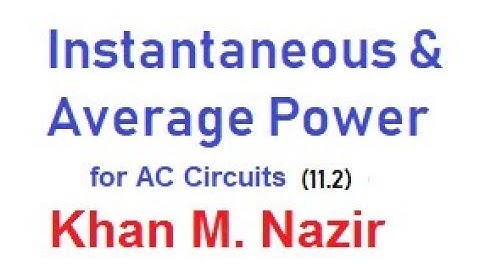 (E)ENA(A) Instantaneous and Average Power || Example 11.1, 11.2,  11.3, 11.4 || Practice 11.2