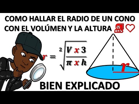 COMO HALLAR EL DE CONO CON EL VOLUMEN Y LA - YouTube
