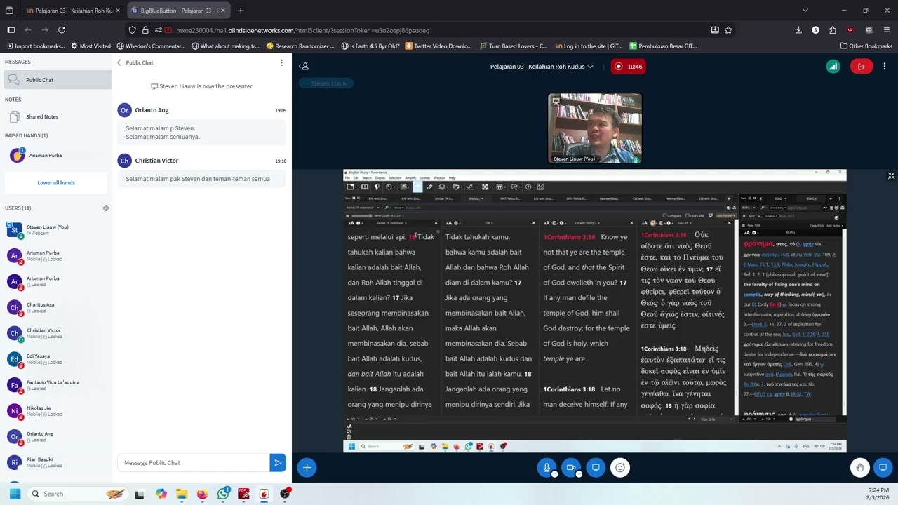 Kelas Pneumatologi 2026 - 03 Keilahian Roh Kudus
