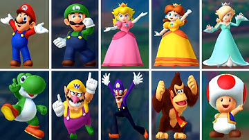 Mario Party 10 - All Characters Winning Animations