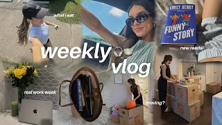 week in my life  | moving??, mini haul, new reads, work week things, workouts, what i eat