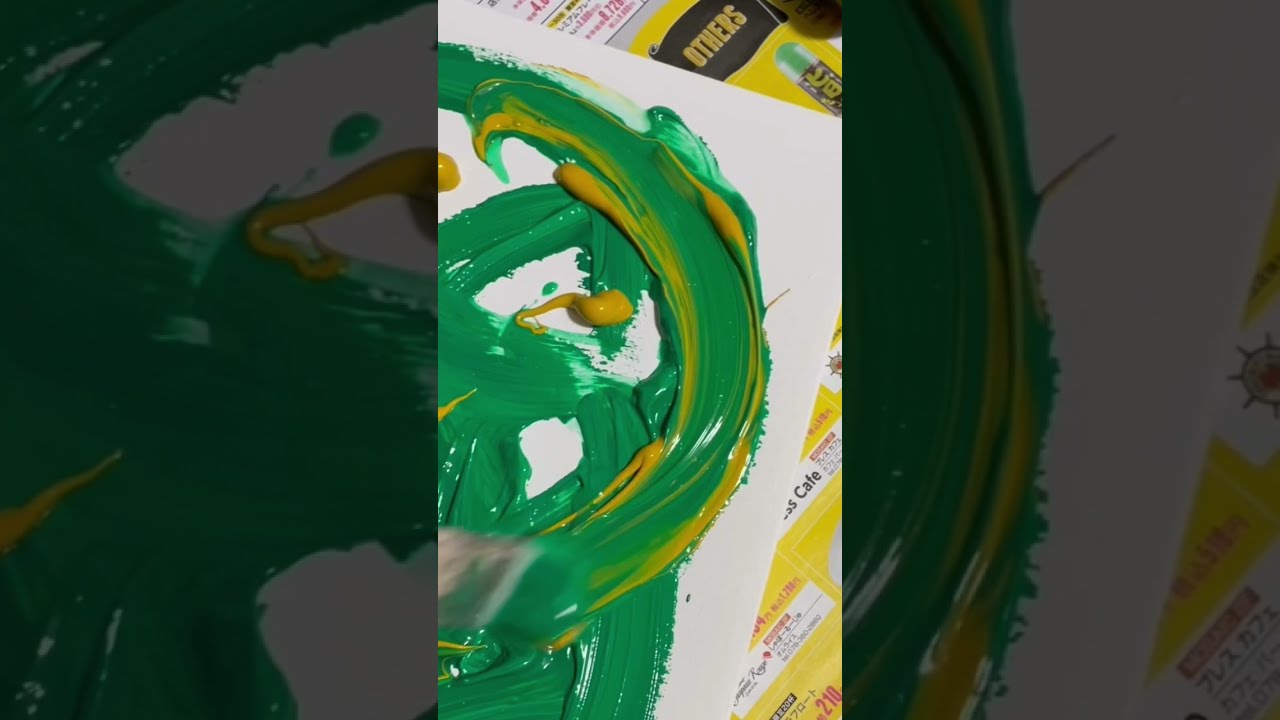 アート】アクリルでかっこいい抽象画 - YouTube