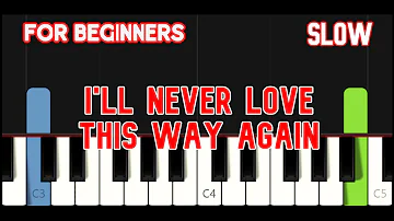 I'LL NEVER LOVE THIS WAY AGAIN [ HD ] - DIONNE WARWICK | EASY PIANO