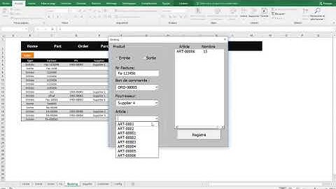 Partie 2 sur 6 - Comment créer une gestion des stock sur Excel | Cours Excel
