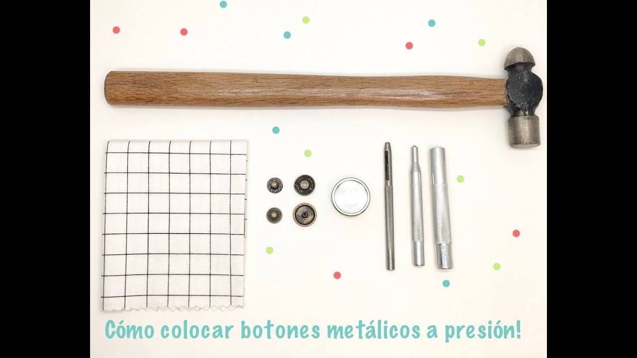 Como poner🖤 BOTONES METÁLICOS A PRESIÓN 🖤 paso a paso. Tutorial