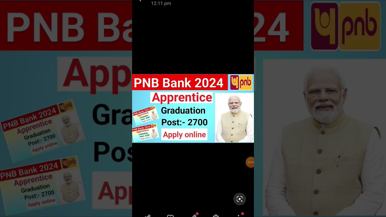 PNB Recruitment 2024 || PNB Apprentice Recruitment 2024 || PNB New Vacancy 2024 ||