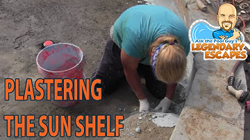 Ask the Pool Guy {Legendary Escapes} - Applying Plaster to the Sun Shelf in a Hybrid Pool