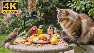 [No Ad Interruptions] Cat TV 😺 Birds flutter above as a squirrel explores the forest floor.