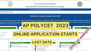 AP POLYCET ONLINE APPLICATION DATES RELEASED | OFFICIAL WEBSITE OPENED 2023