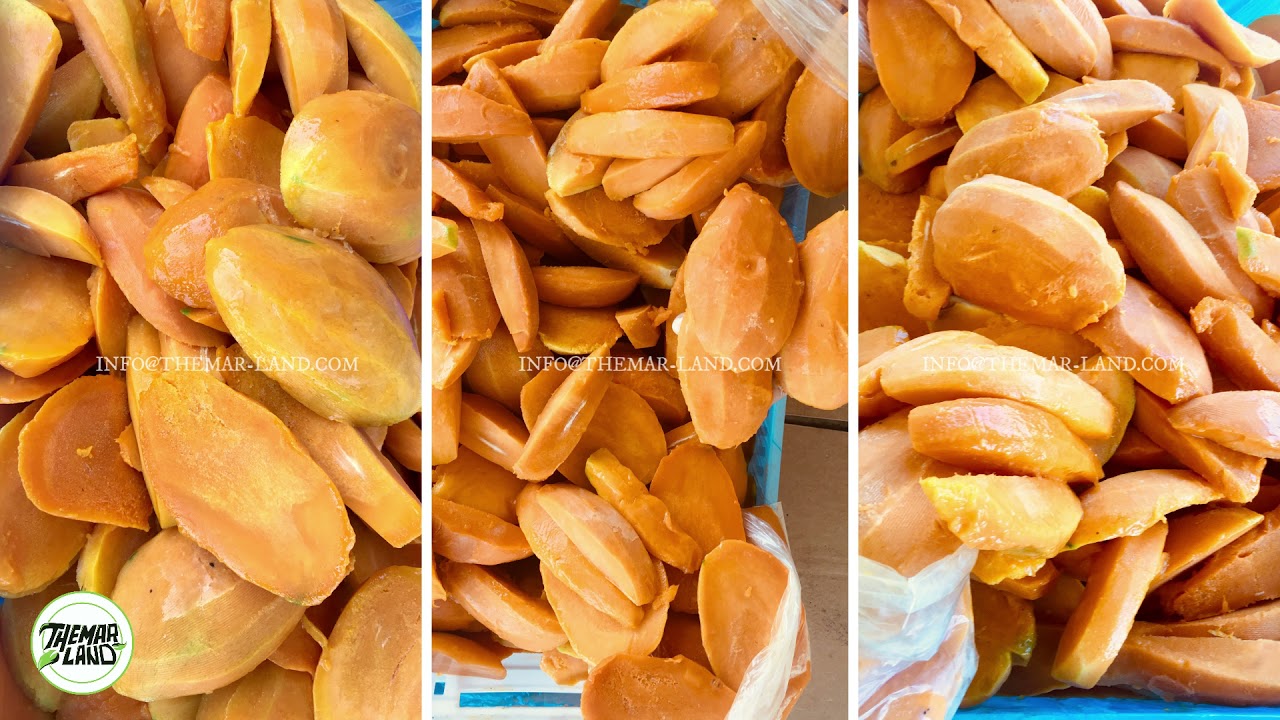 Themar Land : IQF Sliced Mango - Frozen Fruits - مانجو شرائح مجمدة  - Нарезанное ломтиками манго IQF