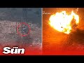 Russian T-80 tanks EXPLODES after being struck by Ukrainian Forces in east of Ukraine