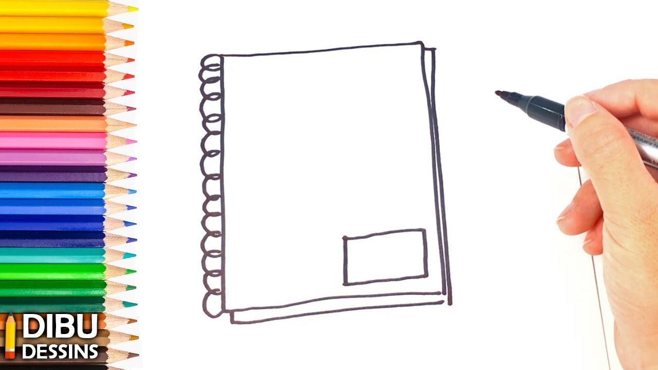 Comment dessiner un Cahier | Dessin de Cahier - YouTube