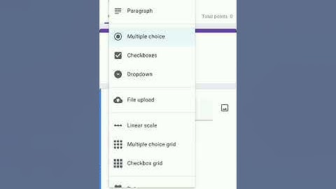 Use of Multiple choice grid, checkbox grid and linear scale in google forms
