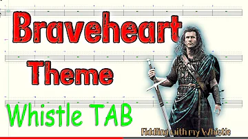 Braveheart - Theme - Tin Whistle - Play Along Tab Tutorial