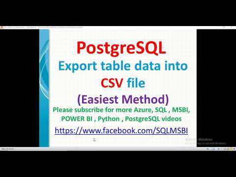 Postgresql Tutorials | Postgresql Export table data to csv file | export to csv file in postgresql