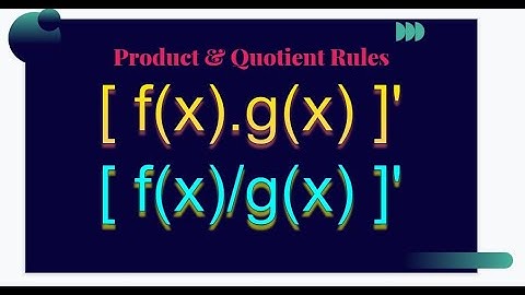Nelson MCV4U Sections 2.3-2.4: Product and Quotient Rules