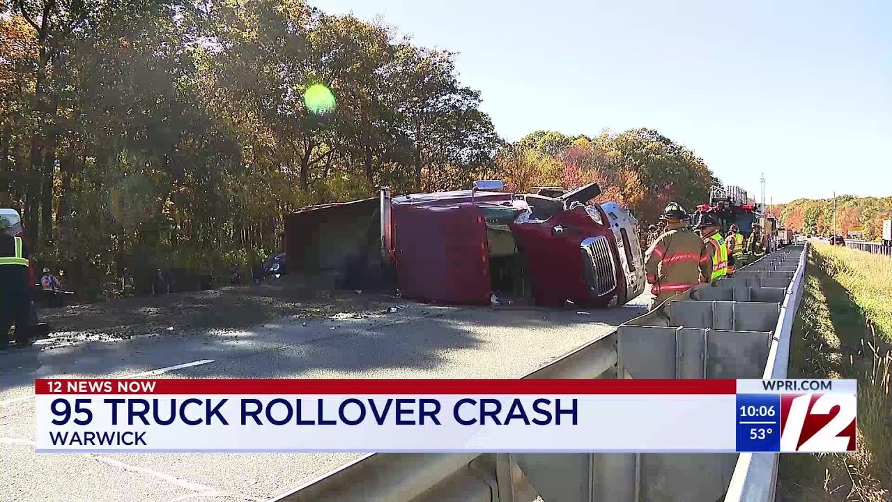 5 injured in tractor-trailer rollover crash - YouTube