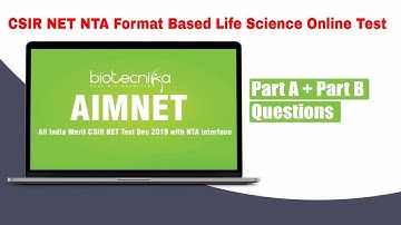 CSIR NET NTA Format Based Life Science Online Test Series By Biotecnika