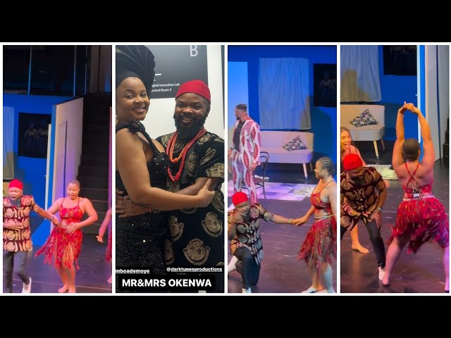 BIMBO ADEMOYE SHOWS OFF shocking dancing moves at musical stage in UK,Nedu , Kehinde Bankole present class=