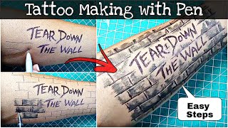 DIY Forearm Tattoo Making - Step by Step || Temporary Tattoo ideas