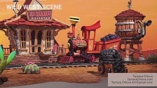 Wild West 3D Scene