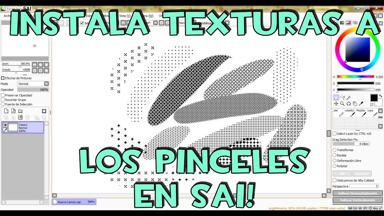 Como instalar texturas a los pinceles en SAI [tutorial