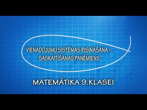 Video: Kas ir vienādojumu sistēma algebrā?