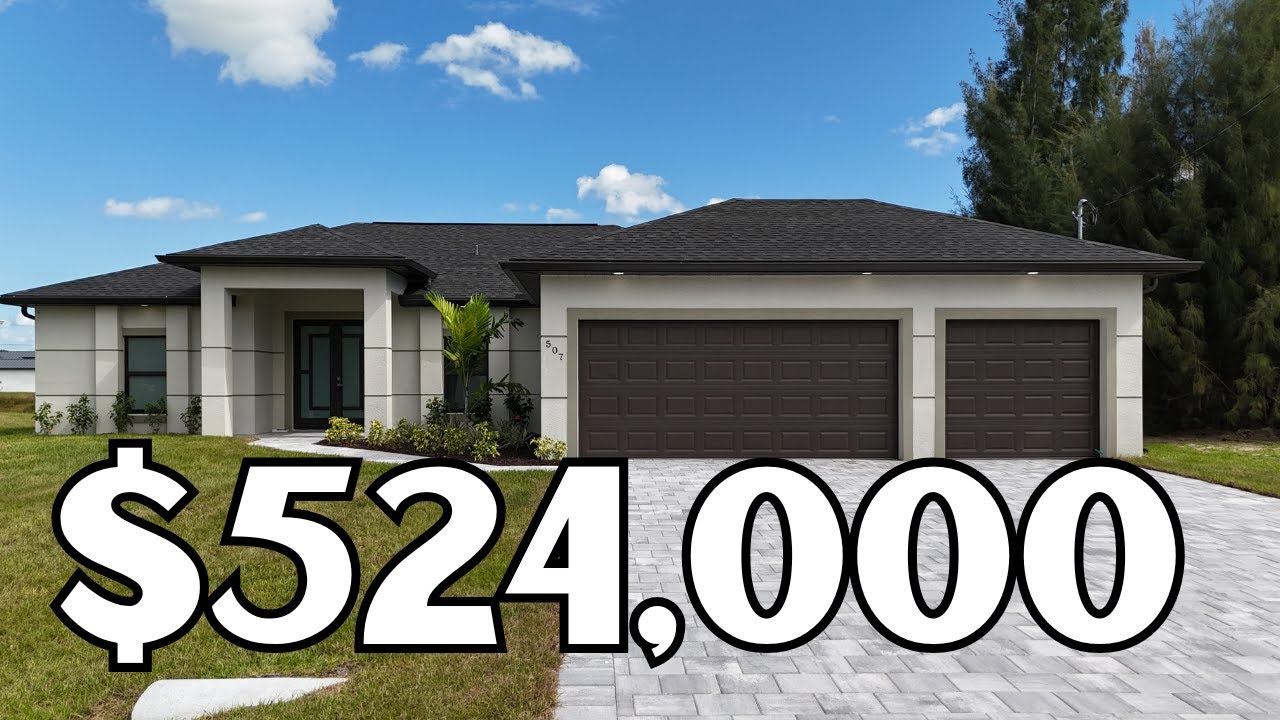 Inside a $524,000 New Construction Cape Coral Home Tour with a Pool