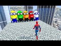 Red Spiderman vs Green Minion: Ragdoll Physics Madness!