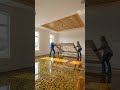 Sunflower Resin Epoxy Bedroom Transformation #epoxyfloor #viral #shorts  #viraldesign #luxury