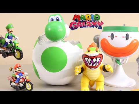 Huge Super Mario Galaxy Movie Toy Review! Bowser Jr. Clown Car ⭐ Hatchin' Yoshi Egg ⭐