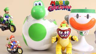 Huge Super Mario Galaxy Movie Toy Review! Bowser Jr. Clown Car ⭐ Hatchin' Yoshi Egg ⭐