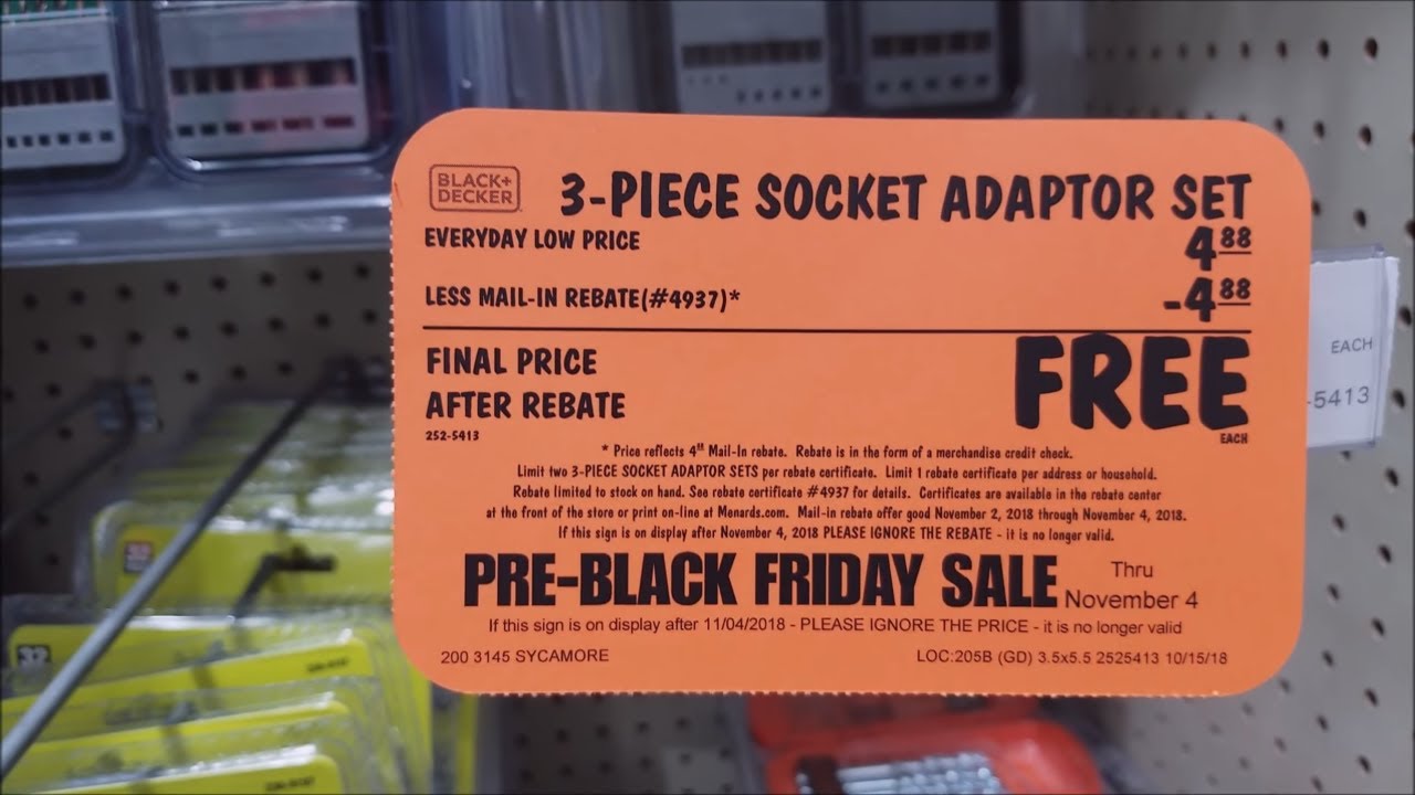 Shopping Menards Pre Black Friday Sale - YouTube