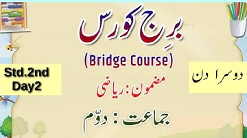Std.2nd || Bridge Course Maths Day2||برج کورس ریاضی دوسرا دن || Urdu Medium