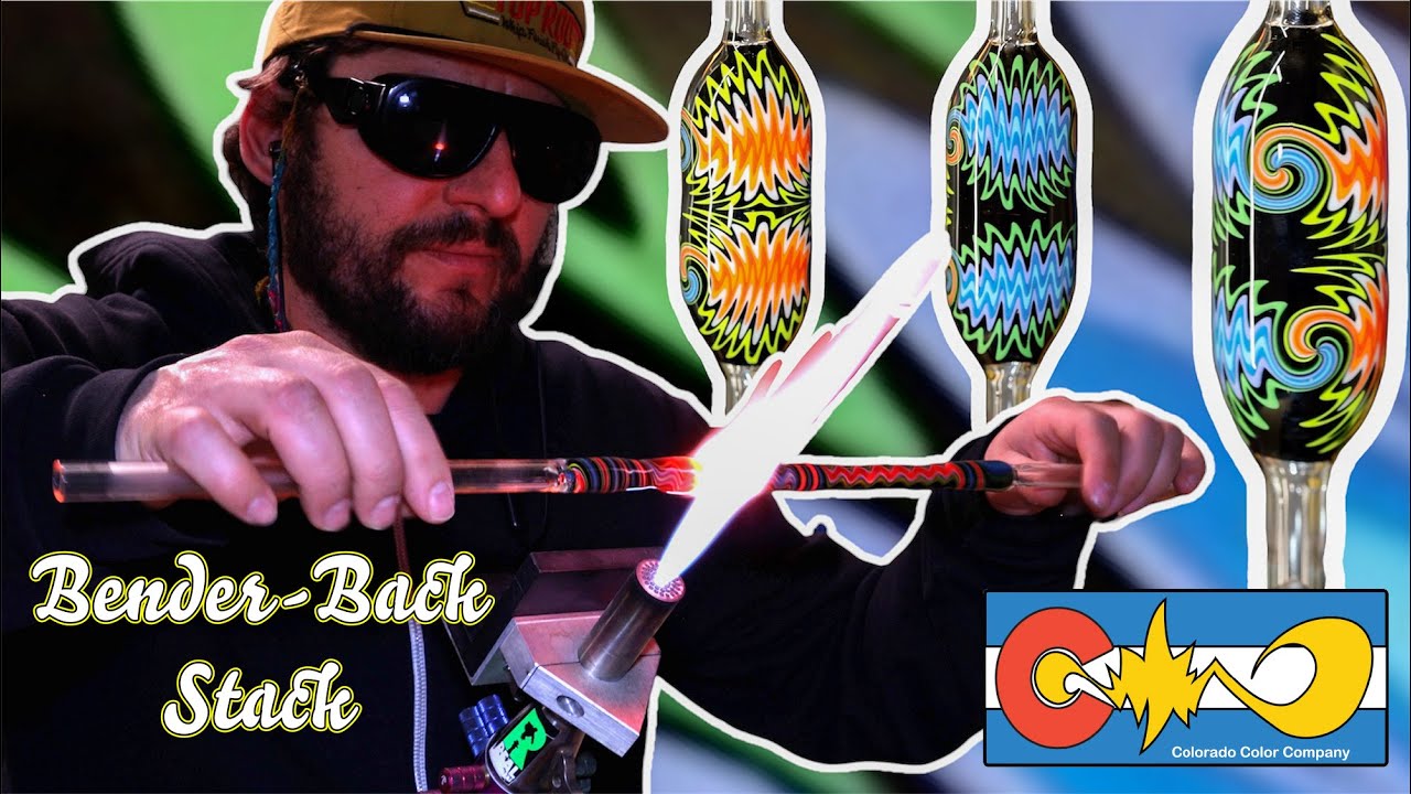 Bender-Back Stack - Glassblowing - Colorado Color Company - line-Work - Wig-Wag - Borosilicate Glass